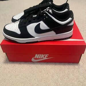 Nike black and white Dunk Low Retro sneakers